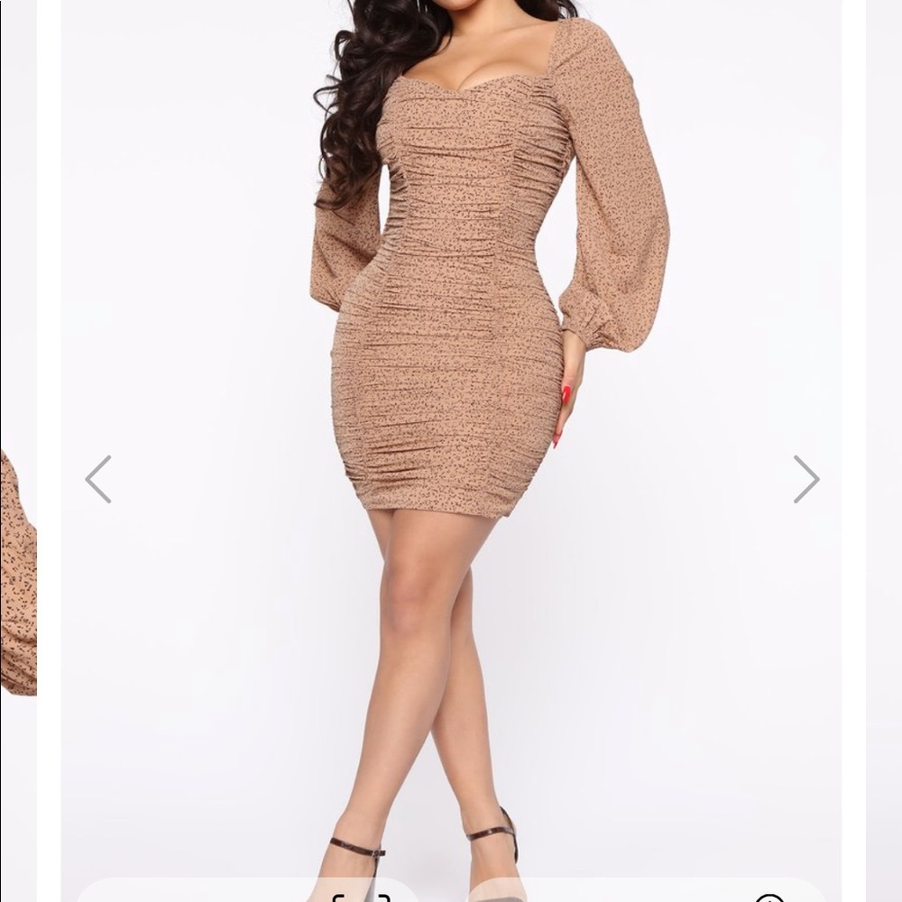 Fashion nova mocha mini dress